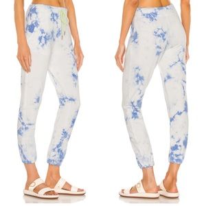 Daydreamer Sunny People Tie Dye Jogger Sweatpants Periwinkle Cloud XL NWT